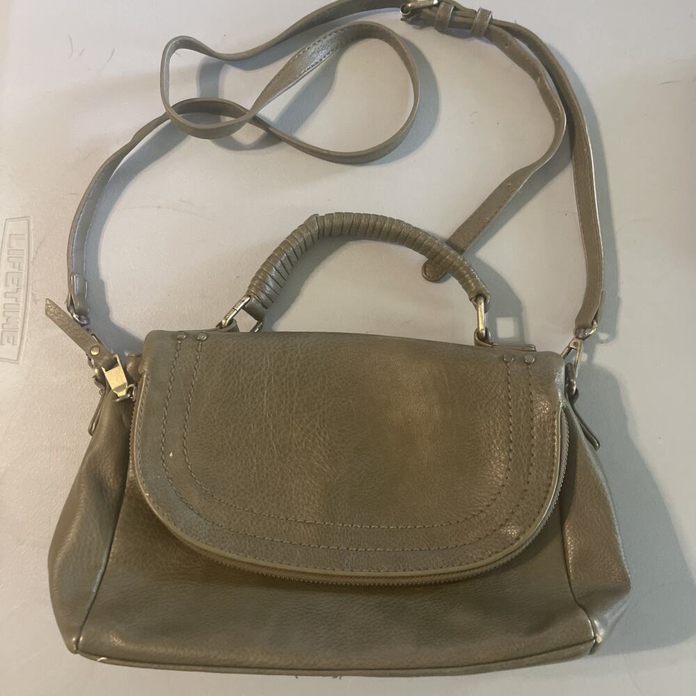 ANTIK KRAFT Olive Green Vegan Leather Crossbody Purse Handbag Shoulder Bag